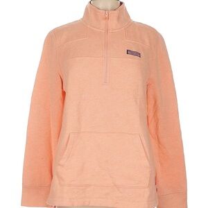 Vineyard Vines Coral Quarter-Zip Sweater
